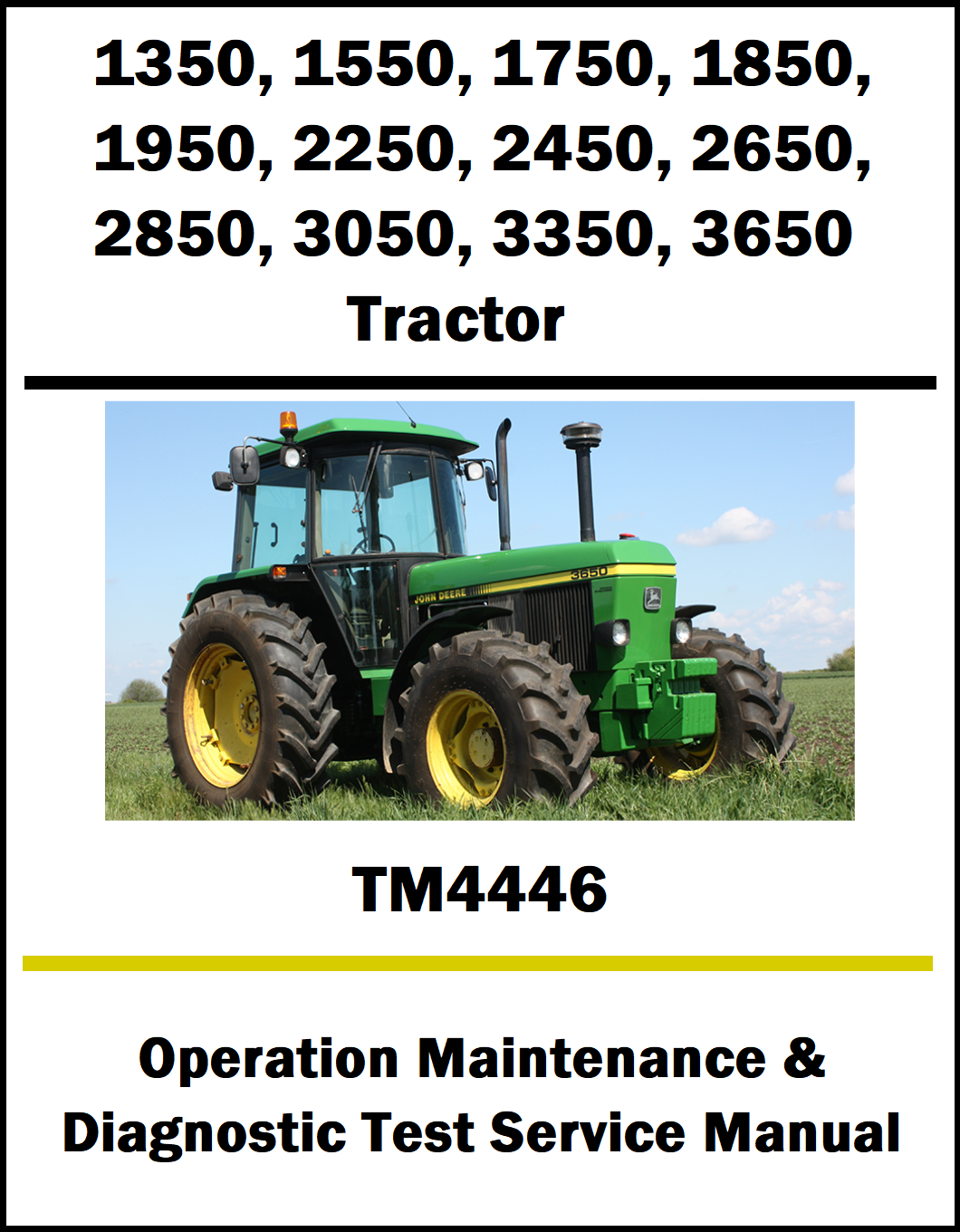 Book cover of a tractor manual with a green tractor on a white background