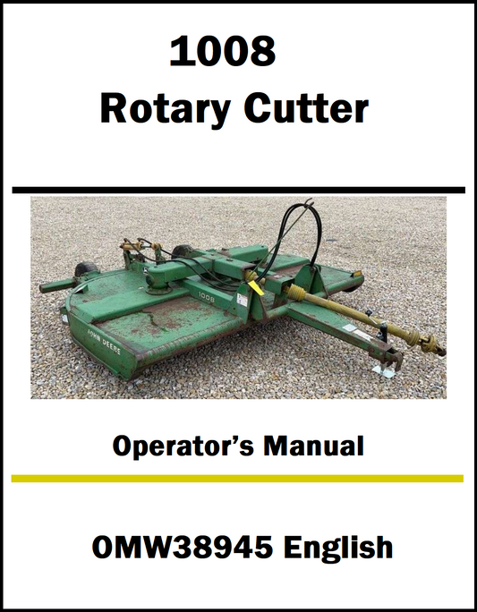 Operator's manual for a 1008 Rotary Cutter with a photo of the tool on a white background.